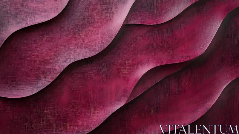 Velvet tides curl softly across a twilight crimson canvas