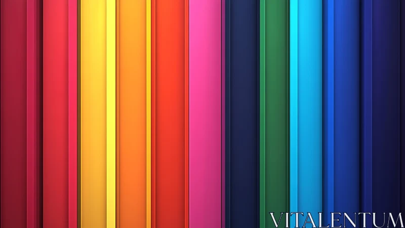 Vertical rainbow panels humming in sleek chromatic harmony.
