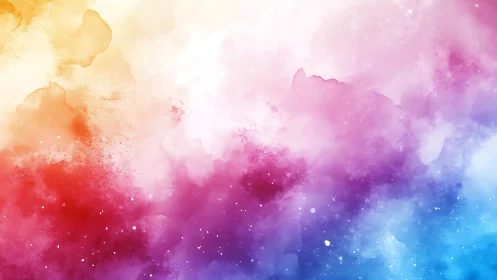 Colorful cloud nebula drifts softly across a dreamy sky