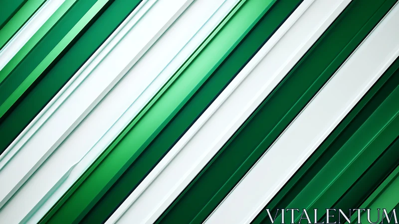 Emerald stripes sliding in crisp geometric rhythm.