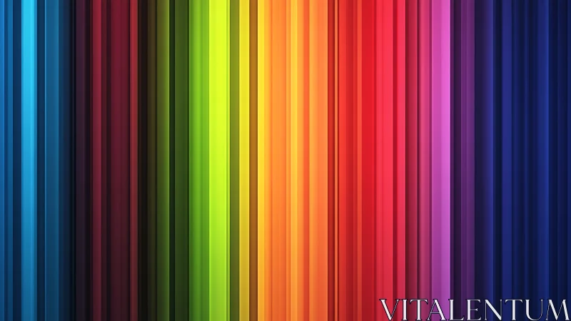 Vertical spectrum stripes in vivid gradient color bands.