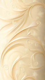 Cream-toned abstract relief swirls suggest sculpted flowing fabric