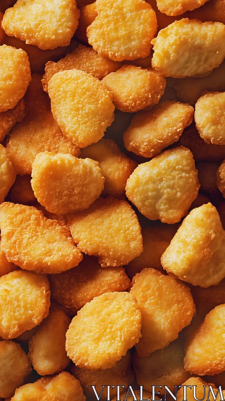 Golden chicken nuggets form a warm, crispy comfort feast