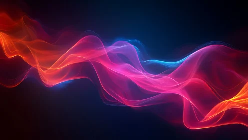 Chromatic light waves form dynamic neon spectral ribbons