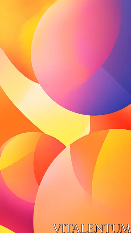 Soft sunrise spheres in a glowing citrus daydream.