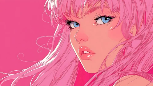 High saturation anime portrait uses glossy shading and clean lines