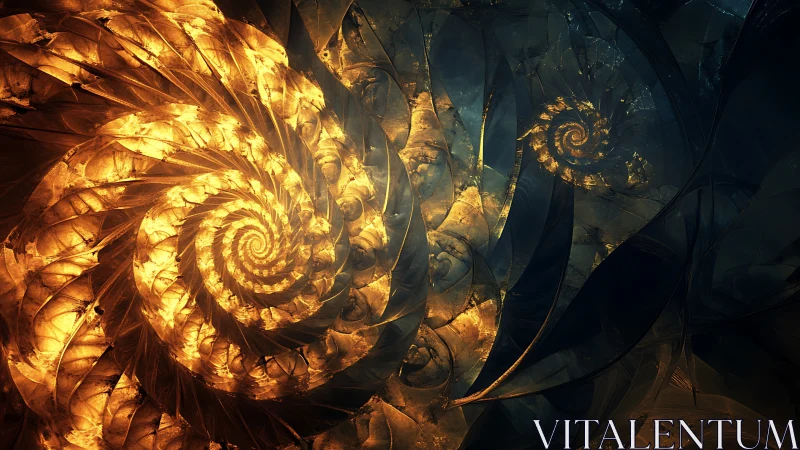 Solar spiral engine swirling through deep cosmic dusk.