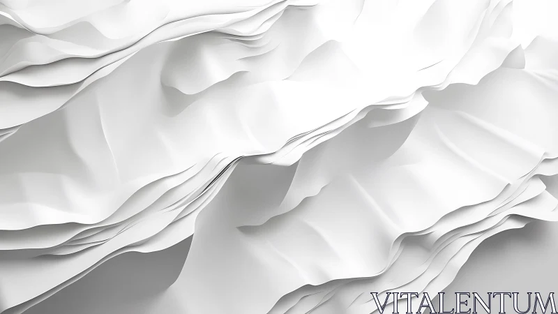 Abstract White Paper Layers with Soft Shadows, Minimalist Style.