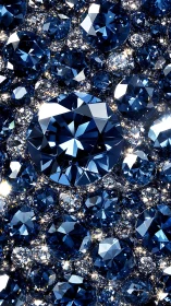 Midnight sapphires collide in a tempest of fractured light