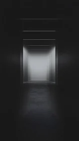 Recessed Portal with Graduated Luminous Interior Geometry.