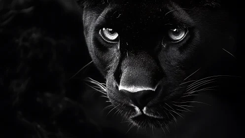 Midnight Gaze: The Intensity of Wild Beauty.