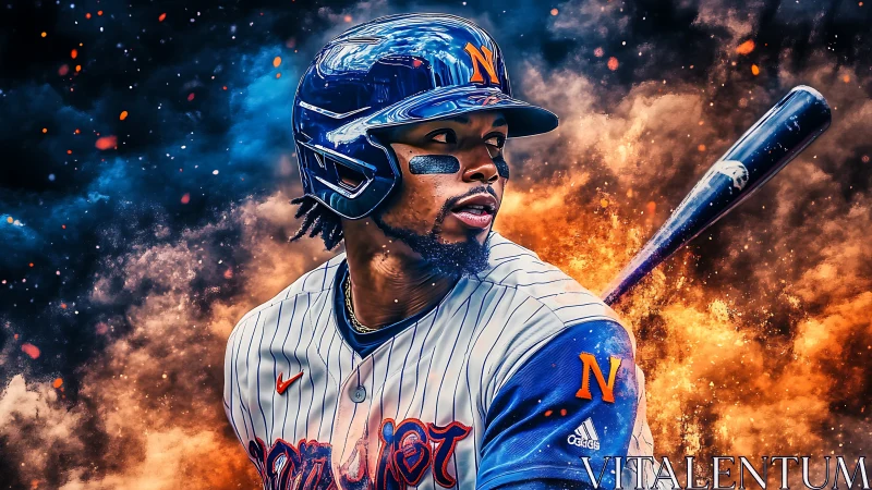 Blazing Slugger Surging Through Cosmic Diamond Firestorm.