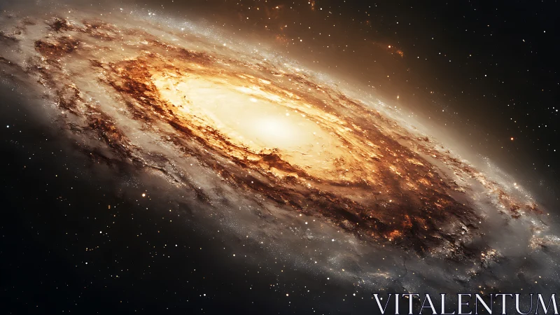 Spiral galaxy with bright core and dense star fields.