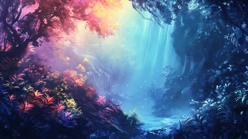 Luminous Canyon: Where Two Worlds Meet.