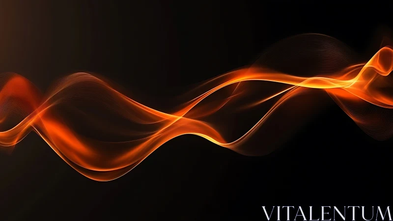 Luminous flowing wave pattern rendered against dark background