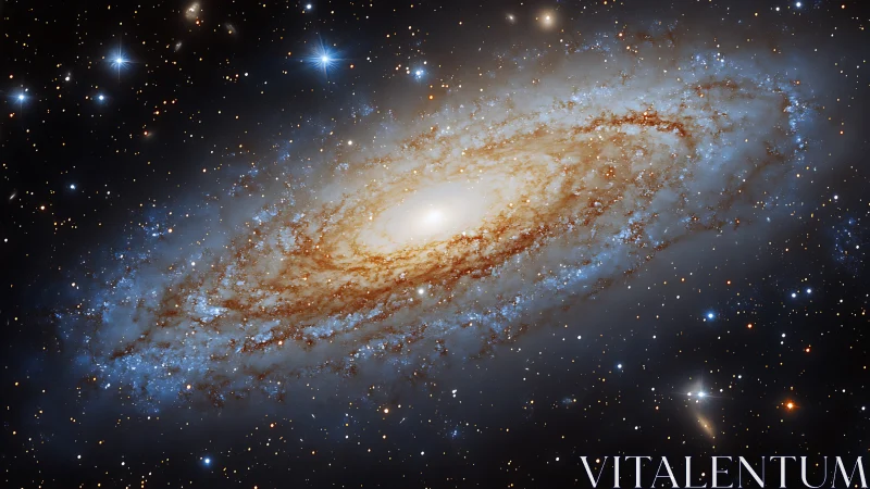 Spiral galaxy whirls like a luminous storm of distant suns
