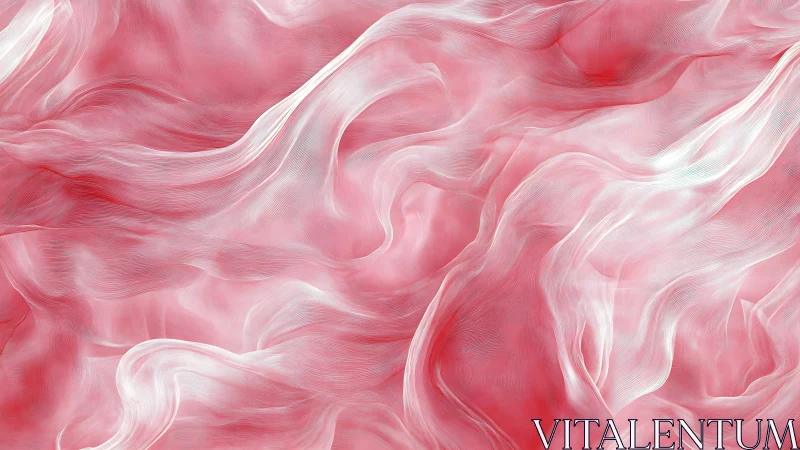 Flowing pink and white wisps form soft layered abstract field