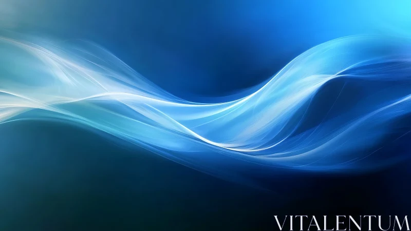 Gentle blue light waves flowing in a calm digital dream.