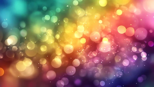Chromatic bokeh field with layered luminous circles composition.