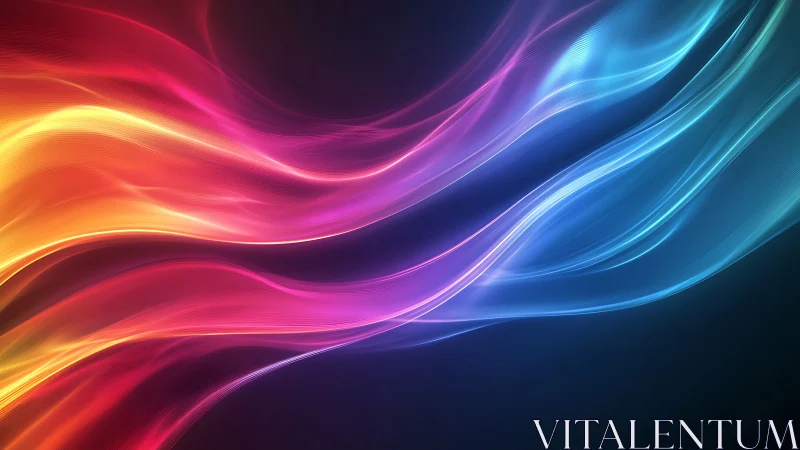 Prismatic light rivers weave through midnight digital ether.