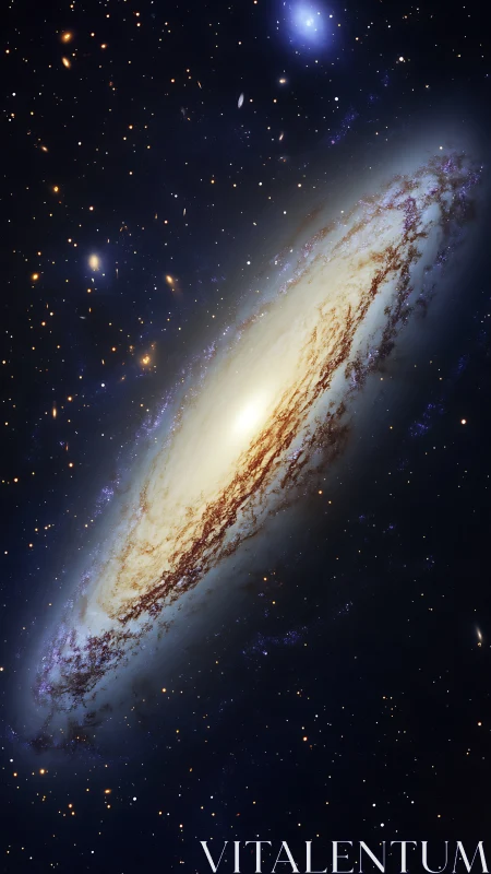 Spiral galaxy core glows amid dense starfield panorama.