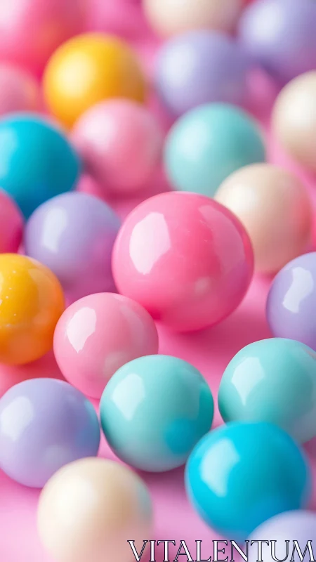 Colorful Spheres with Depth of Field Effect.