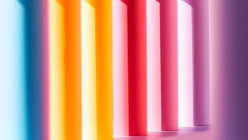 Vertical pastel color columns with soft directional light.