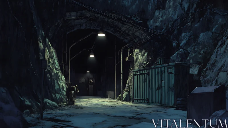 Midnight freight tunnel humming with cold electric secrets.