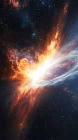 Explosive stellar collision with bright accretion disk flare.
