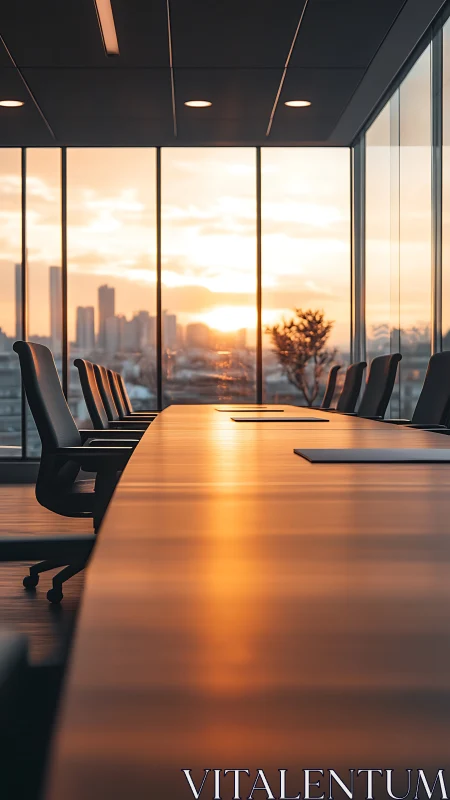 Sunset Boardroom: Where Ambition Meets the Golden Hour.
