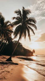Golden Hour Paradise: Tropical Beach Serenity.