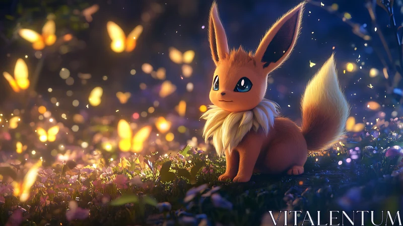 Luminescent forest vulpine under shallow depth-of-field glow.