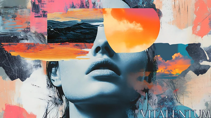 Dreamscapes Through Sunglasses Of Sky and Colorful Clouds.