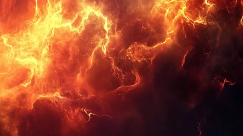 Intense Flames Dance in Dynamic Fire Display