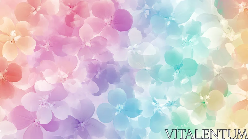 Whisperlight pastel petals drifting through candy mist.