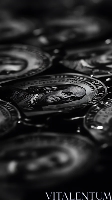 Close-up view isolates engraved portrait on metallic coin surface