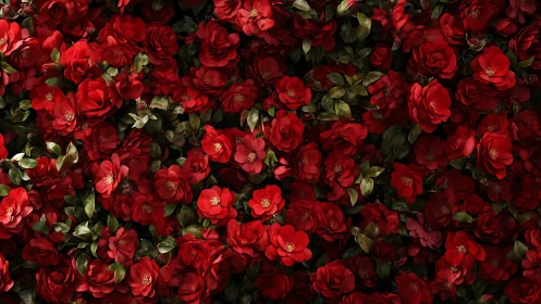 Vibrant Red Roses Create a Stunning Garden of Romance