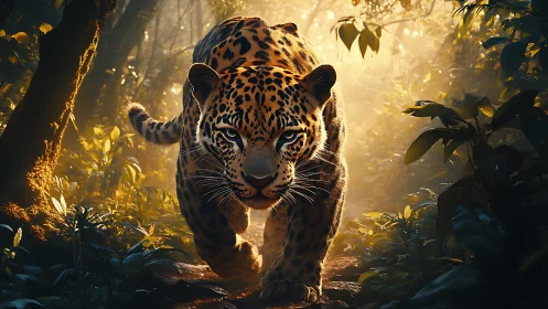 Leopard in Golden Forest Light.