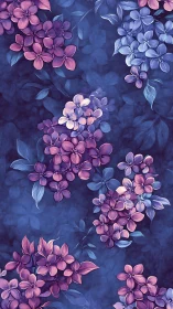 Layered Floral Composition with Chromatic Gradient Rendering.