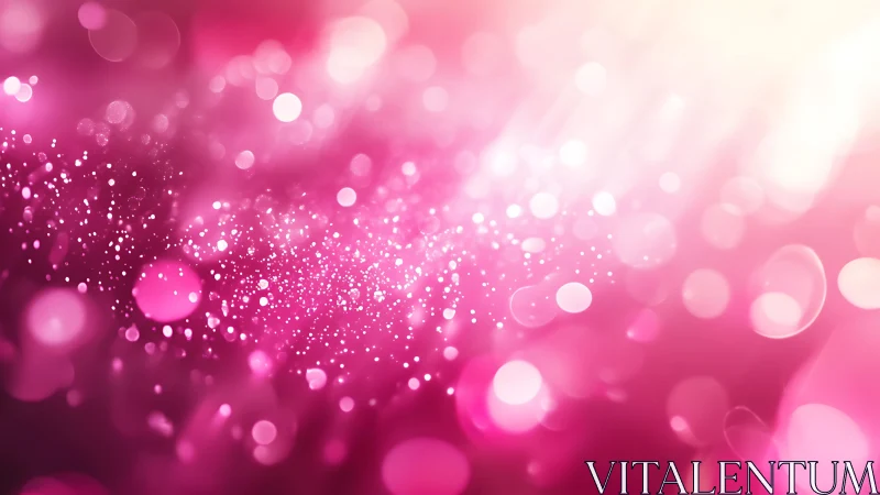 Vibrant pink bokeh abstract background with glowing light effects.