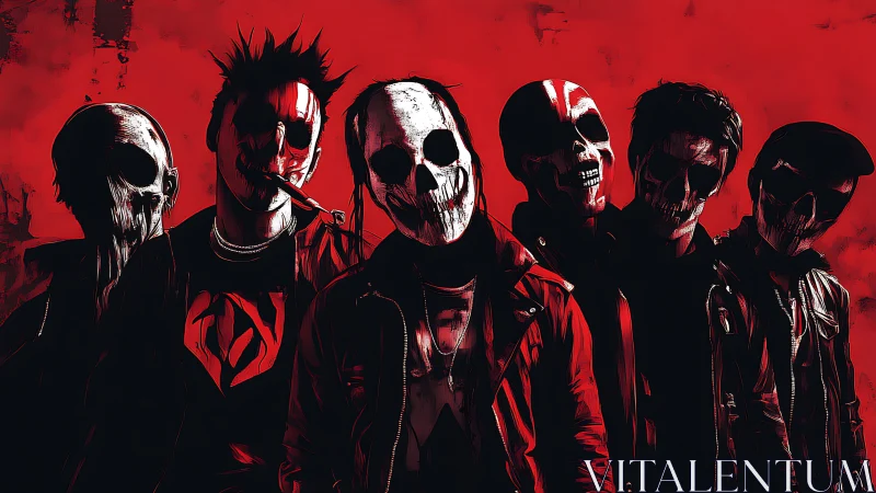 Leather-clad skull crew leans into a blood-red midnight