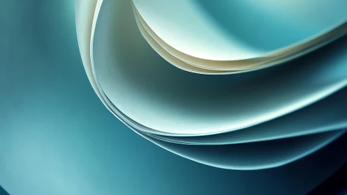 Abstract close-up of layered paper in soft blue tones, modern style.