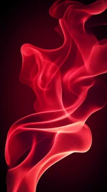 Red luminous smoke abstraction over deep crimson field.