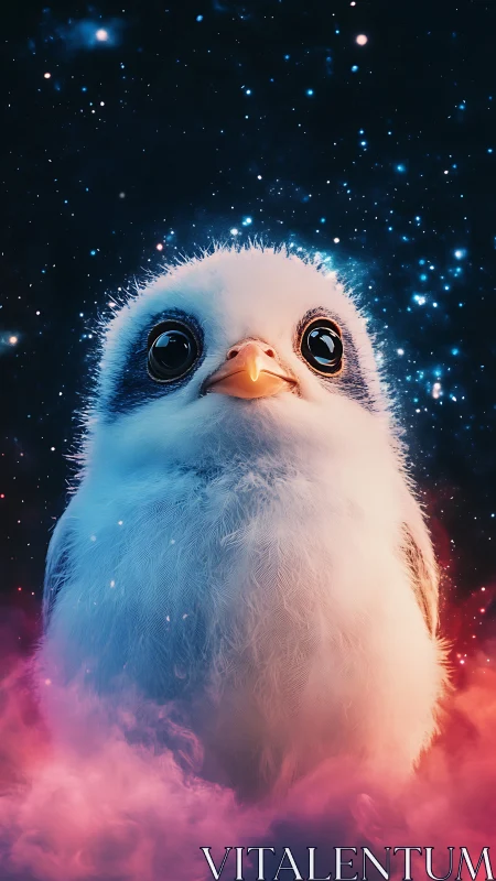 Stellar hatchling portrait with volumetric nebula lighting.