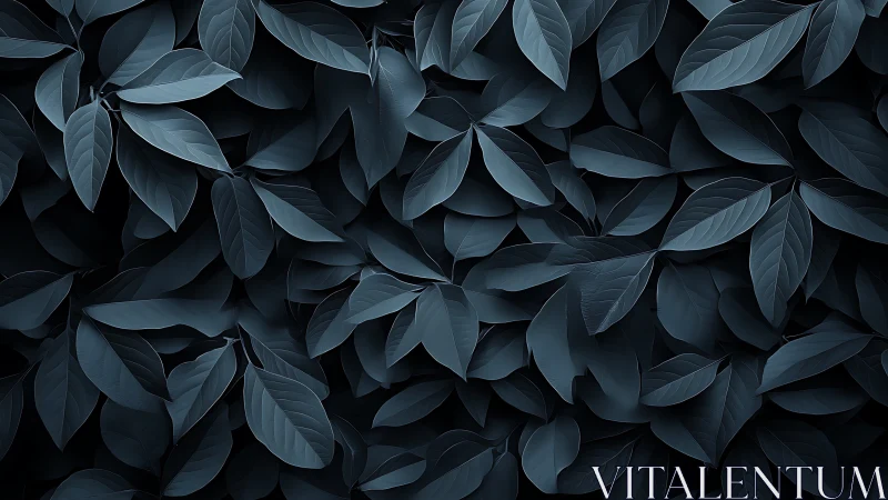 Layered dark foliage forms a dense overlapping leaf surface