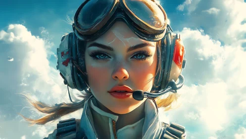 Skybound daydreams with a fearless digital aviator.