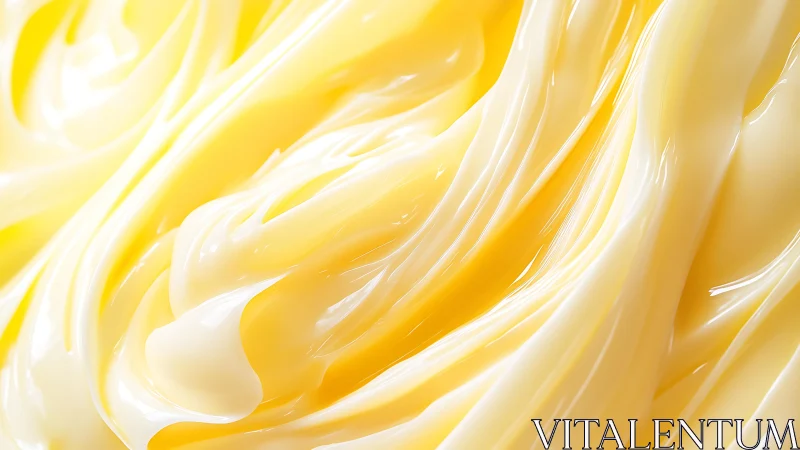 Smooth creamy butter swirl in macro close-up food photography style.