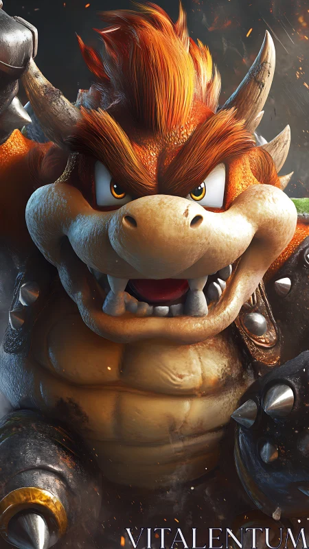 Fiery horned creature rendered in cinematic 3D detail.