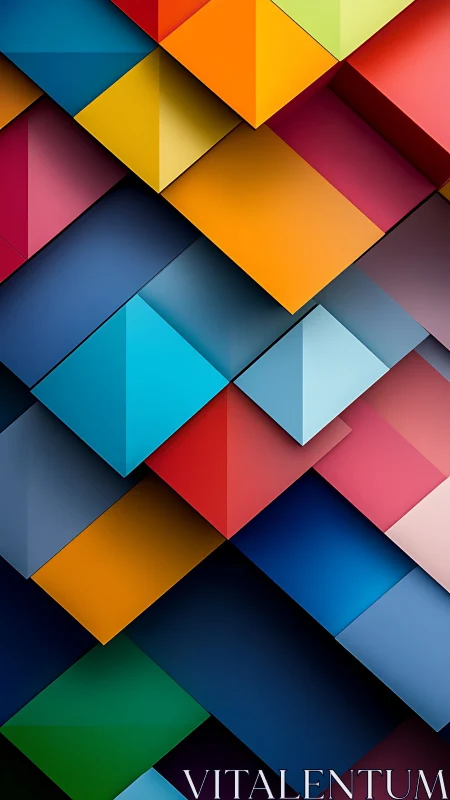 Prismatic paper planes collide in a vivid geometric cascade.