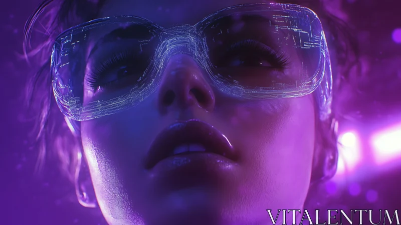 Neon dreamer ascends in luminous cyberpunk night glow.